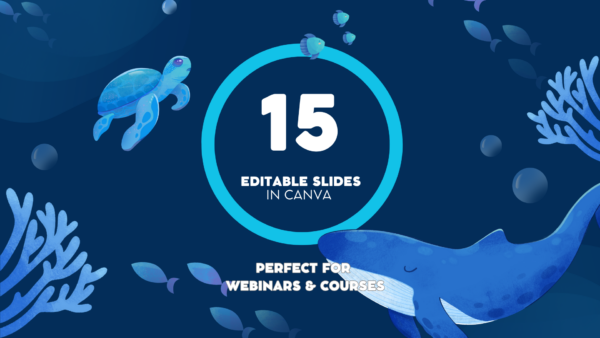 Editable Canva Slides - Blue Oceanic Illustration