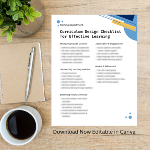 Curriculum Design Checklist | Instructional Design Template