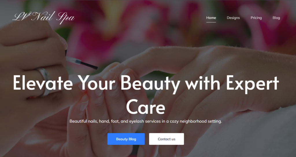 Nail Shop Google Listing